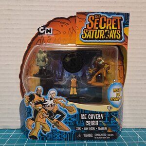 The Secret Saturdays CN Mattel Mini Figures W/Scenescape Ice Cavern Crisis